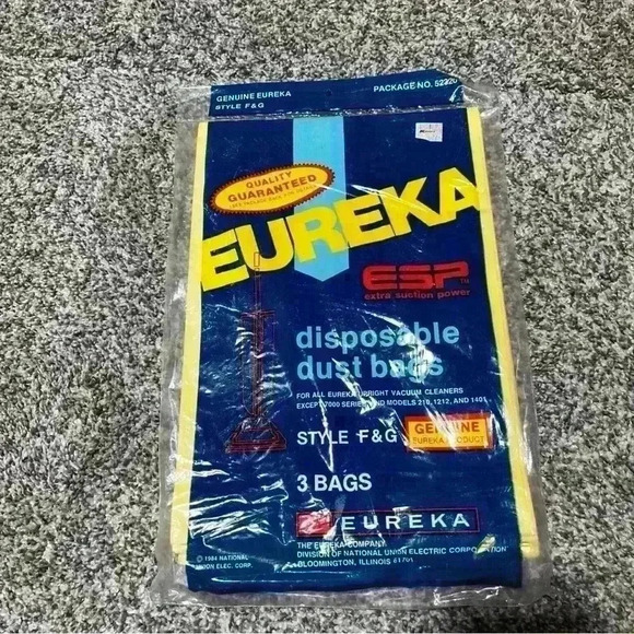 Authentic Eureka Vacuum Dust Bags Style F&G 52320 (3-Pack) - New - Picture 1 of 5